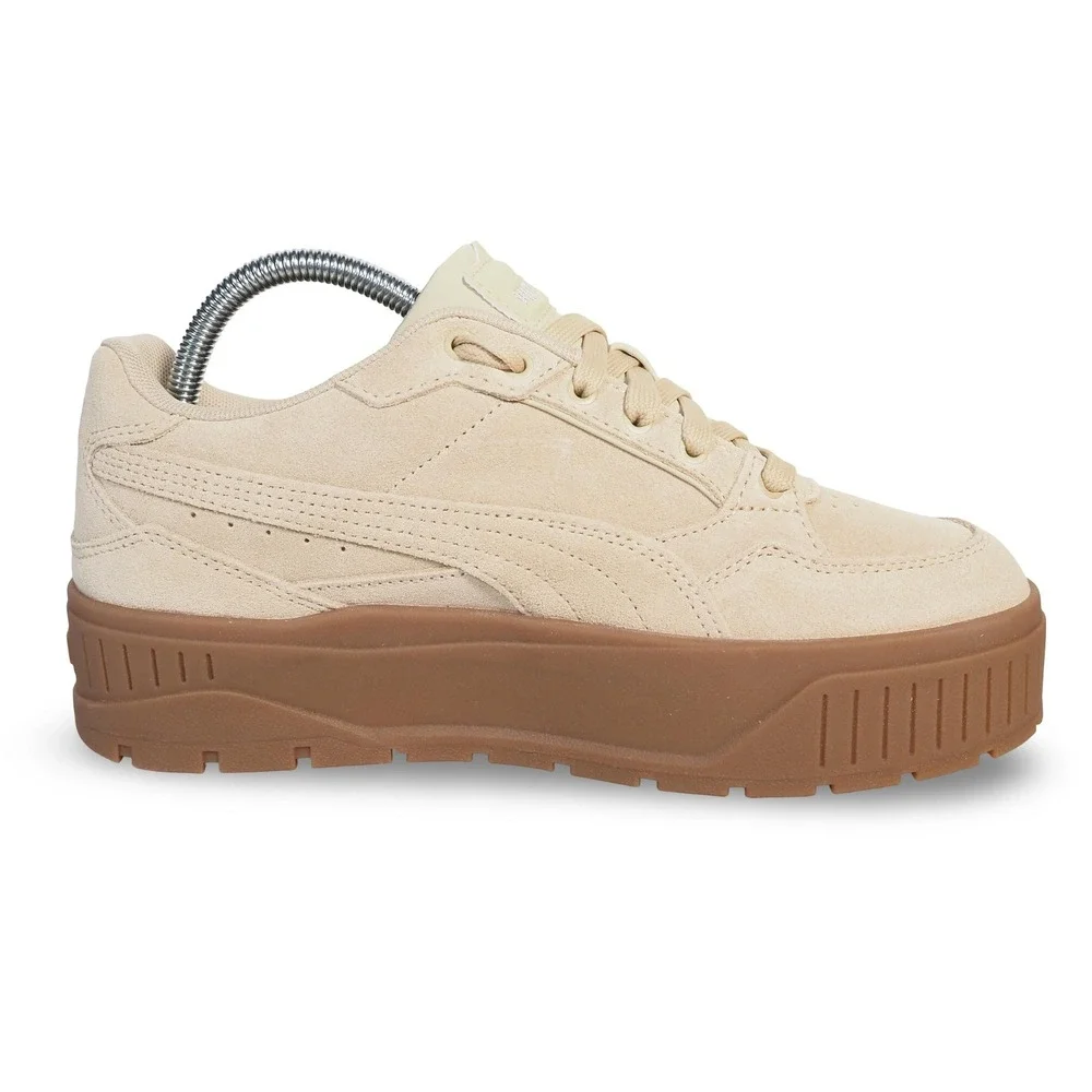 Puma Karmen II Idol Suede Platform Sneakers Womens 9 Beige Brown 397462-01